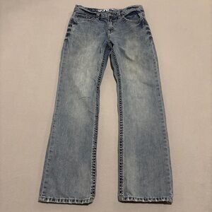 Warehouse One Bootcut Jeans Womens 32x32 Blue Light Wash Casual Grunge Western